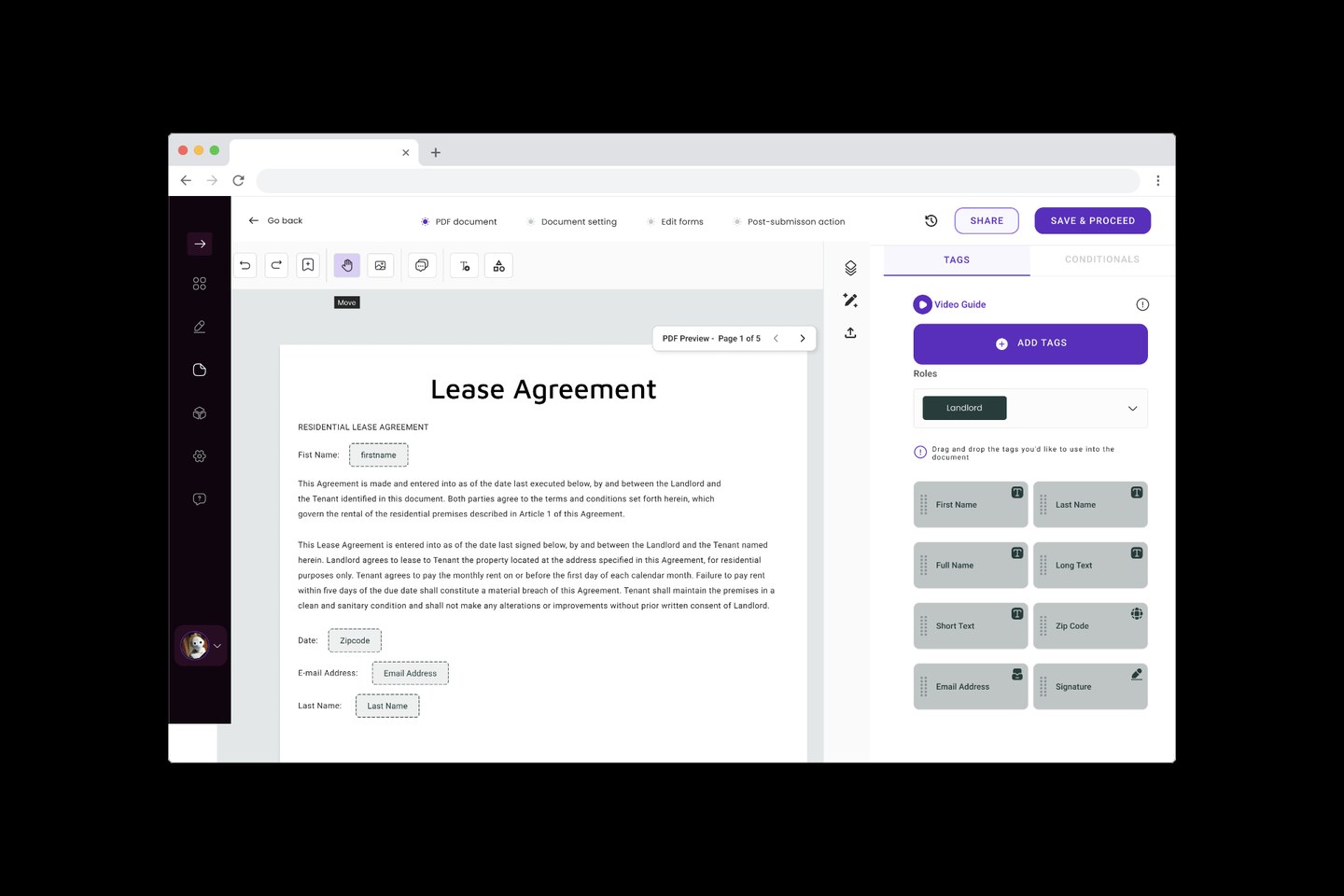 Doxflowy — Document editor