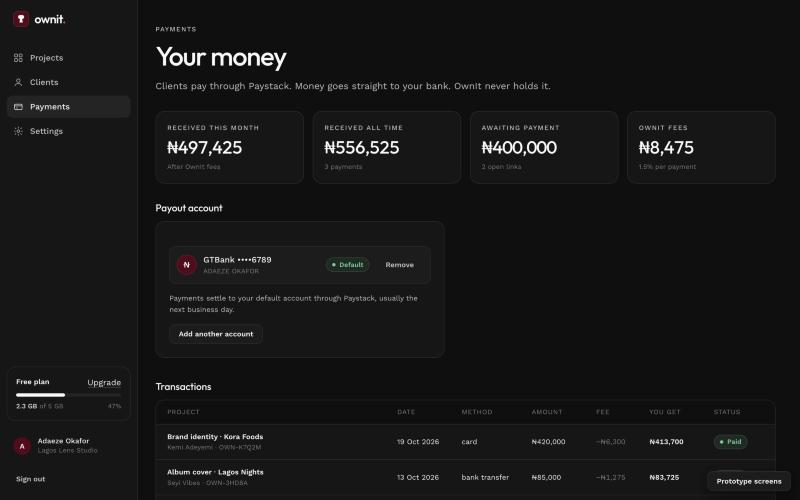 OwnIt — Payments