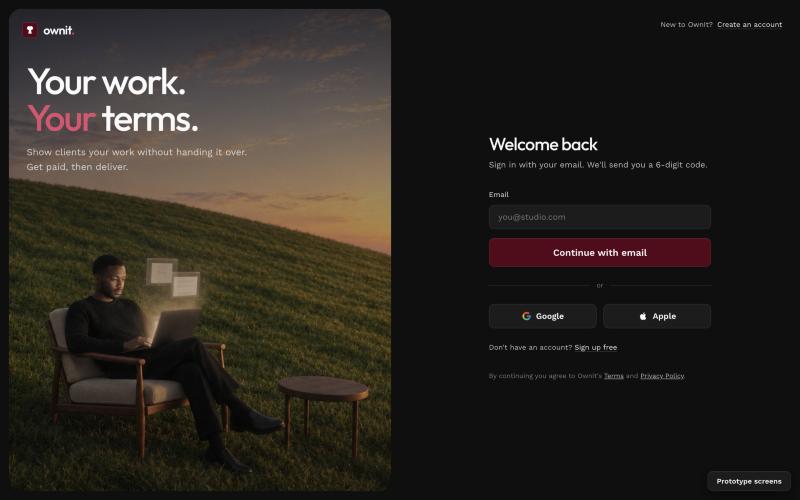 OwnIt — Sign in