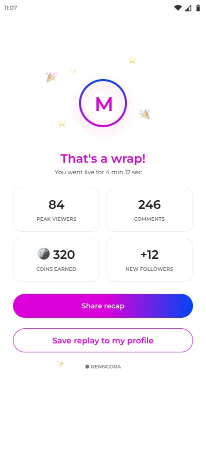 Renncora — Live streaming