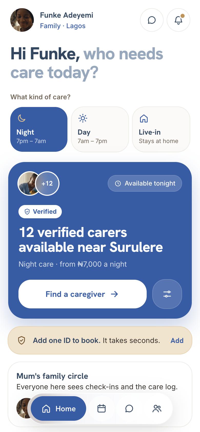 WeCare — Home