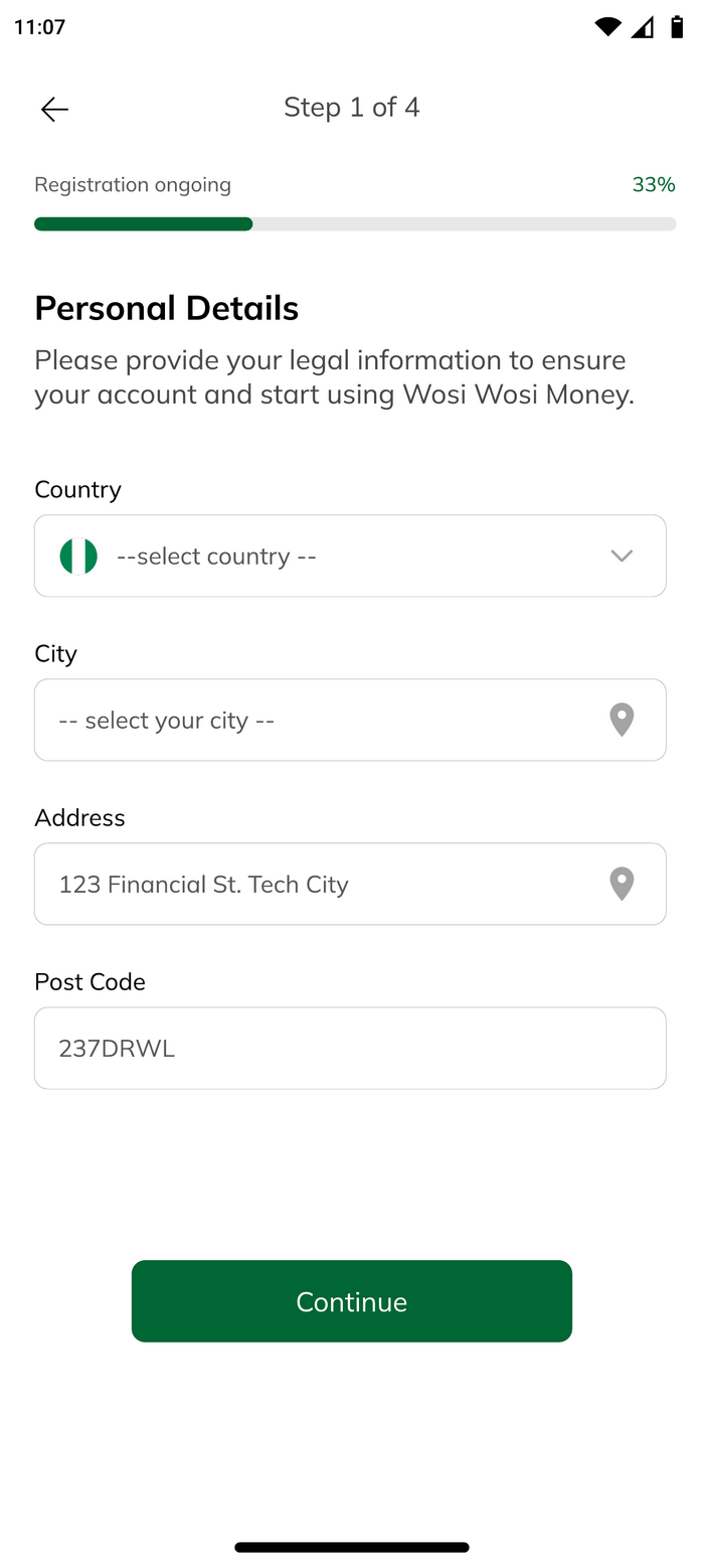 Wosi Wosi — Onboarding and KYC