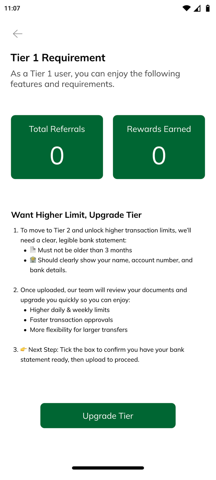 Wosi Wosi — Account tiers